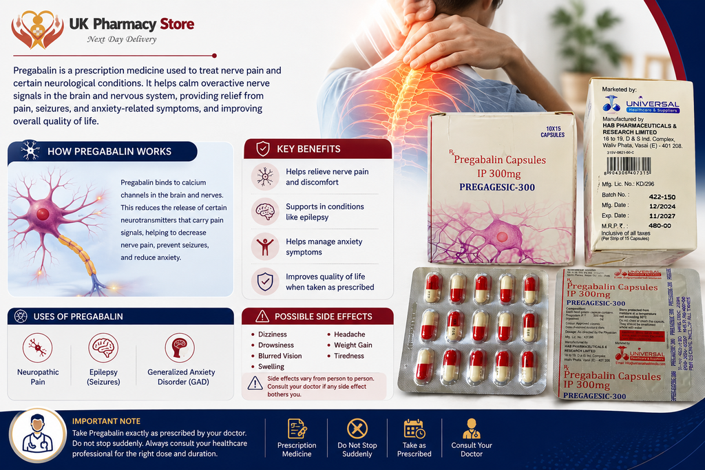 Pregabalin Medical Infographic Brochure